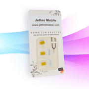 Jethro SIM Card Adapter 4-in-1 Nano & Micro SIM Card Adapter Kit Converter