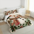 thumbnail image 3 of Manfei Cute Snowman Full Size Comforter Sets for Girls, Dreamy Christmas Snowflake Bedding Comforter Set, Fairy Tale Reversible Bedding Sets, Super Cozy Room Decor, 3-Piece, 3 of 8