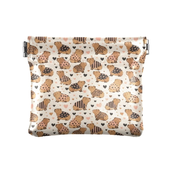 Bears Hearts White Wallet Small PU Leather Change Pouch Wallet for Women