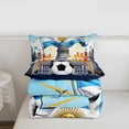 thumbnail image 5 of Erosebridal Western Football City Queen Comforter Set,Soccer Ball Games Bedding Comforter Set For Kids Boys,Reversible Navy 3-Piece, 5 of 7