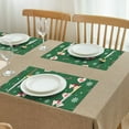 thumbnail image 3 of Green Christmas Pattern Summer Placemats Table Placemats Set Of 4-Linen Kitchen Washable Placemats Table Mats 11.8"x17.7" Non-Slip Heat Resistant, 3 of 6