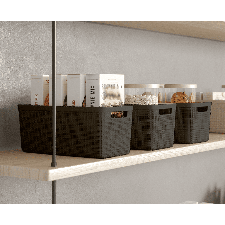 Curver Jute Narrow Storage Baskets, Gray, 4-Pack photo 5