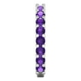 thumbnail image 4 of 1.26 ctw Wedding Band for Women - 14K White Gold Natural Amethyst Stackable Eternity Ring, 4 of 6