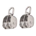 thumbnail image 1 of Poulie, Double Poulie 2 Pcs M25 Robuste pour Randonnée, 1 of 8