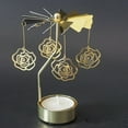 thumbnail image 1 of PENGXIANG Hot Spinning Rotary Metal Carousel Tea Light Candle Holder Stand Light  Gift, 1 of 2