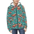 thumbnail image 3 of chaqlin Horse Hoodies for Boys 14-16 Trendy Y2K Zip up Hooded Blue Galaxy Long Sleeve Sweatshirt Jacket Soft Drop Shoulder Cardigan with Pockets, 3 of 7