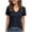 Navy, variant on Paiwinds Women's V-Neck Short Sleeve Cinched Waist Blouse, 2026 Summer Casual Top with Soft Stretchy Fabric for Everyday Wear