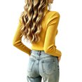 thumbnail image 4 of Women's Long Sleeve Turtleneck Ribbed Knit Sweater, Slim Fit Lightweight Basic Pullover Tops for Fall Winter Layering S, 4 of 5