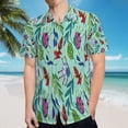 thumbnail image 5 of High Quality Hawaiian Shirts for Men Short Sleeve Aloha Beach Shirt Floral Summer Casual Button Down Shirts Blouses OI695W, 5 of 7
