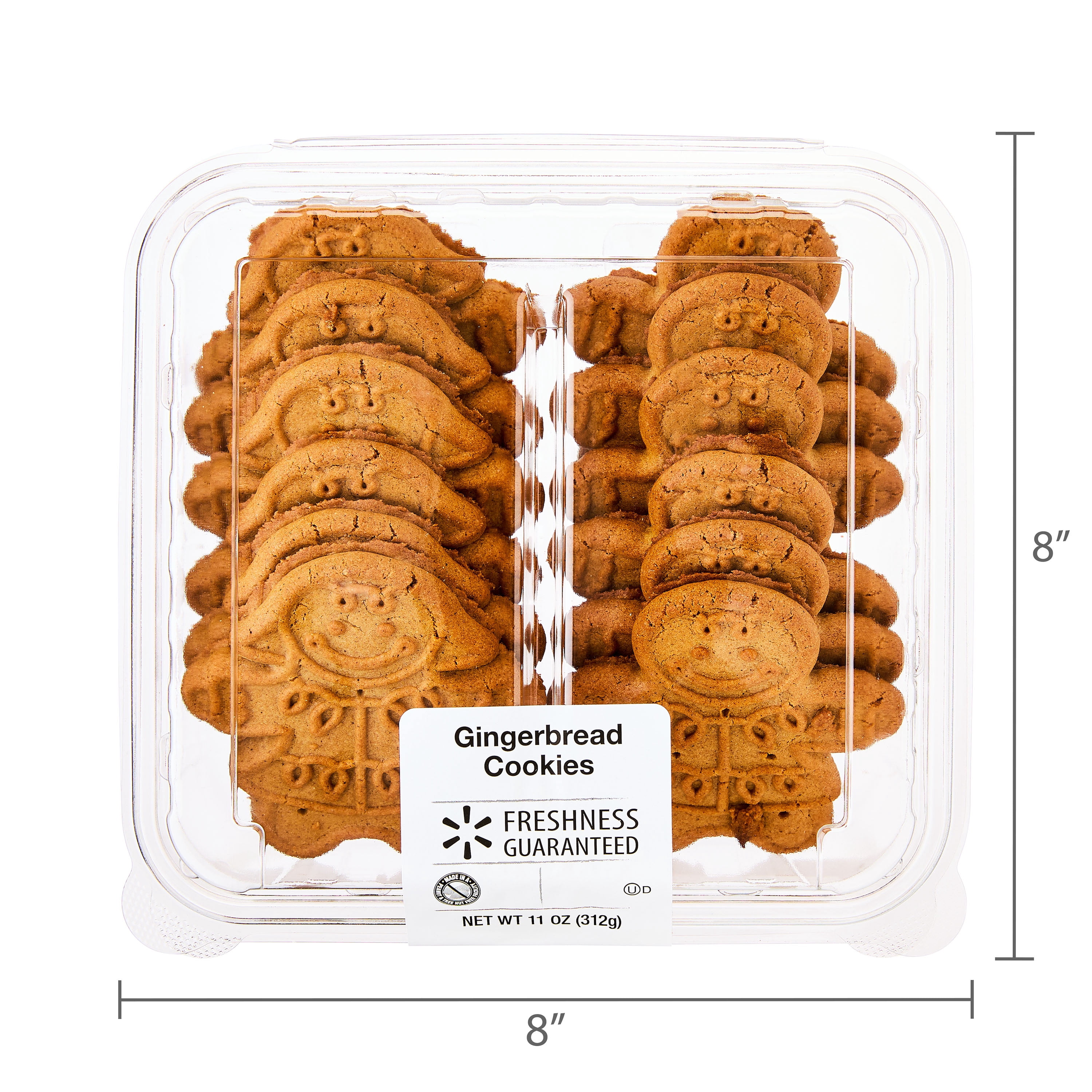 Freshness Guaranteed Baked Gingerbread Cookies, 11 oz, 12 Count (Shelf Stable)