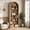 Light Brown, variant on Fnova 78" Bookshelf, Farmhouse Tall 8-Tier Arched Bookcase, Wood Display Shelf Book Shelf Organizer for Living Room, Bedroom, Entryway