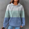 thumbnail image 2 of Womens Sweatshirts and Hoodies Oversized Casual Long Sleeve Fall Winter Fit Waffled Pullover Tops with Pocket, 2 of 4