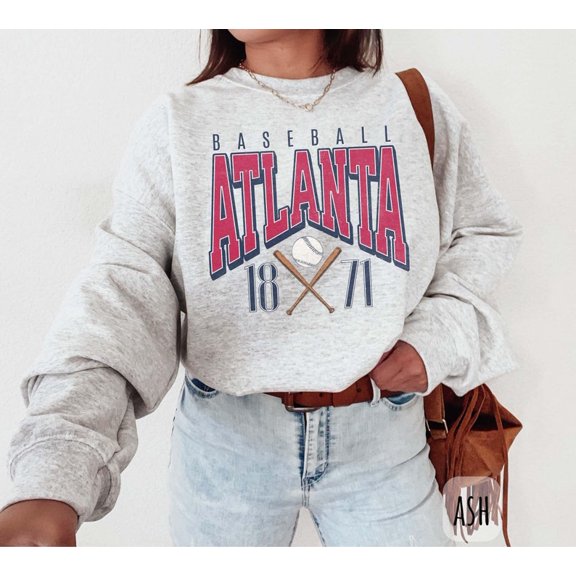 HA Sweatshirts Vintage Atlanta Baseball 1871 Graphic Sweatshirt Retro City Sports Style Unisex Casual Streetwear Gift SWEATSHIRT All Size S-5XL