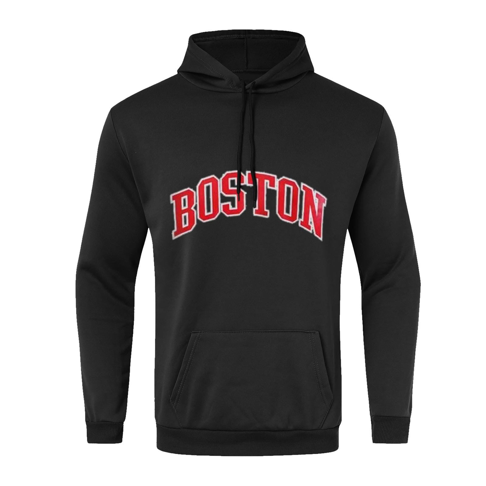 Men's Long Sleeve Boston Sweatshirts Oversized Lightweight Pullover Casual Hooded Sweater Printed Coat Casual Tops Casual Hoodies , S-3XL