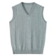 thumbnail image 1 of pstuiky Camiseta sin mangas para hombre, Suéter elástico de cuello redondo tejido en color liso para hombre Tops elegantes para mujer l, 1 of 4