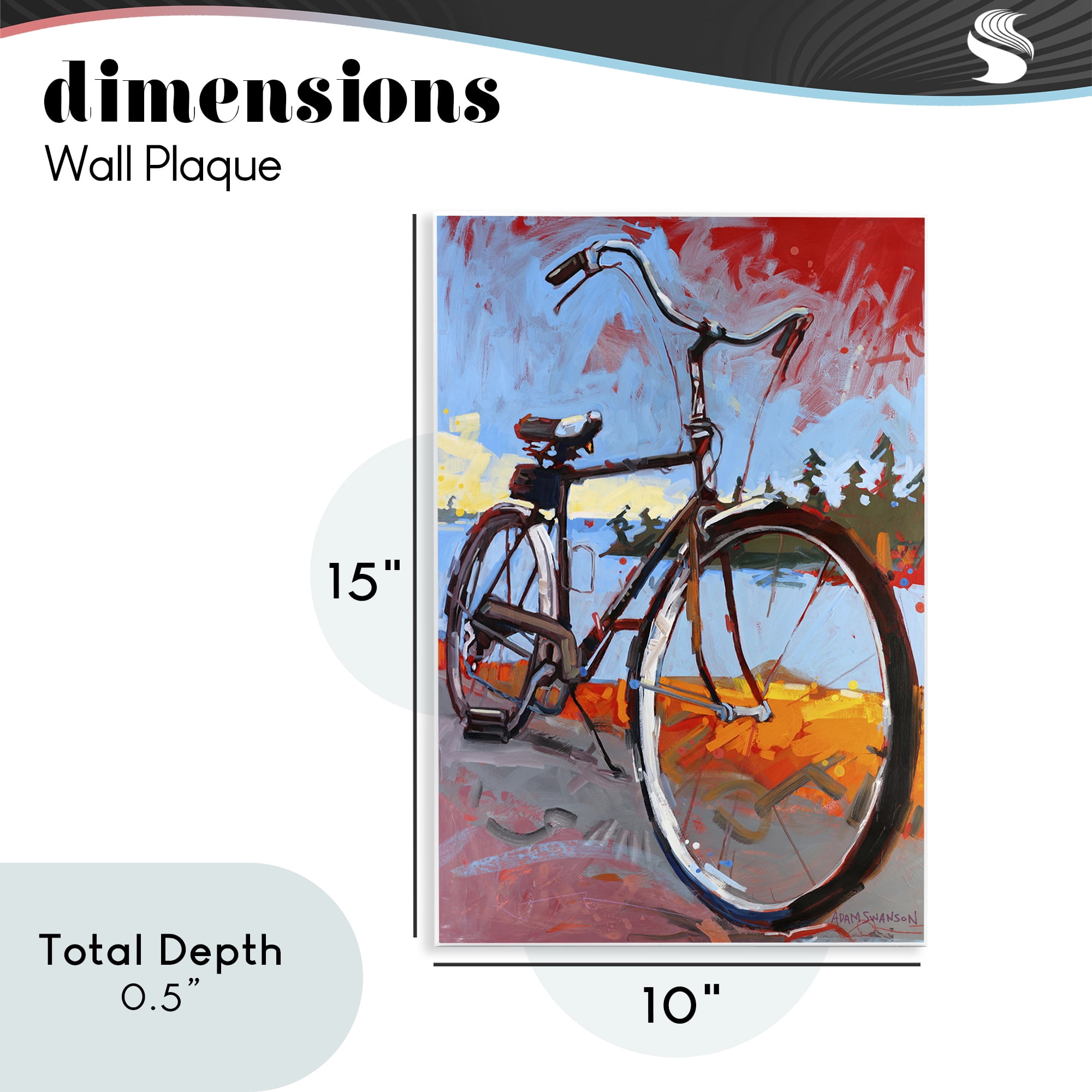 Tonight Bicycle Journey Wall Plaque Art, design by Adam Swanson