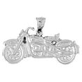 thumbnail image 1 of 14K White Gold Motorcycle Pendant - 23 mm, 1 of 3