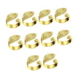 thumbnail image 3 of Anillos de servilletas de 10x hojas de servilleta hebillas elegantes decoración decorativa decoración de la mesa para fiestas reuniones familiares de Oro, 3 of 8
