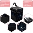 thumbnail image 2 of Gemini Constellation Foldable Car Trash Bin with Lid and Leak-proof Hanging Storage Bag Mini Trash Can Car Garbage Can, 2 of 6