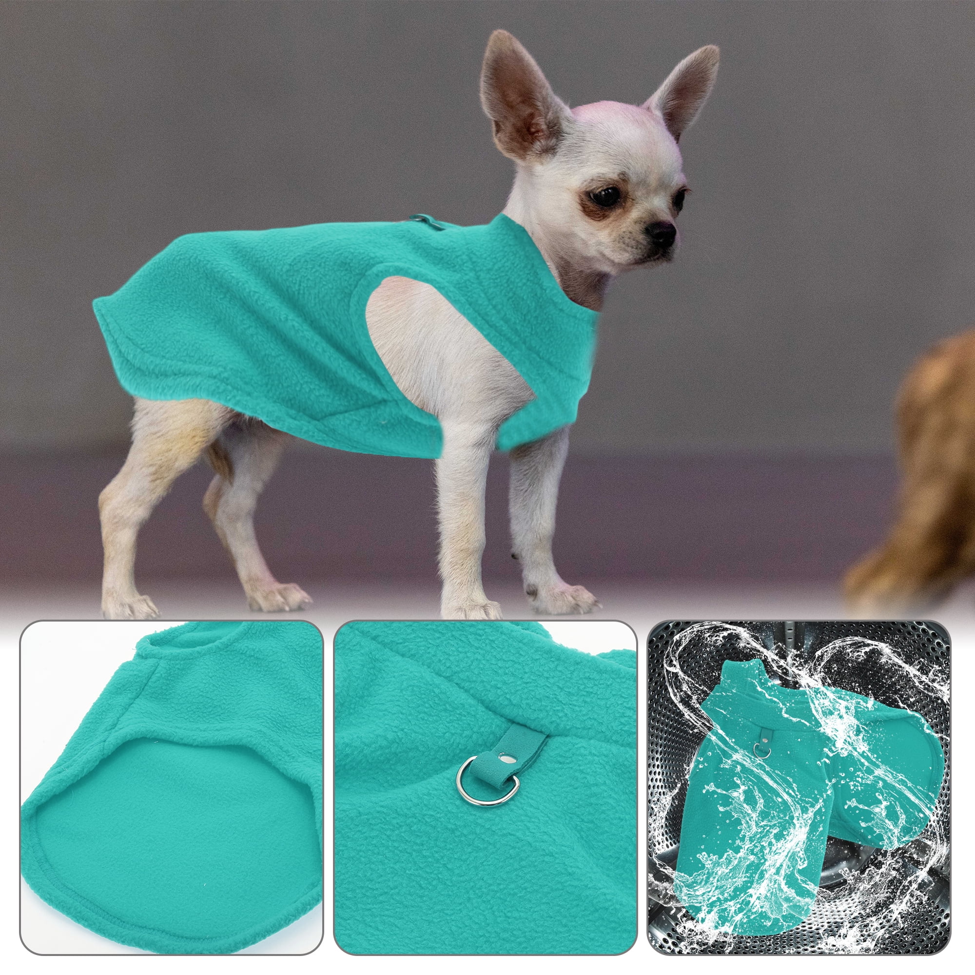 Unique Bargains Dog Cat Warm Vest Small Dog Cat Jumpers Lake Blue S