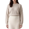 thumbnail image 5 of INSPIRE CHIC Womens Maxi Skirt Ribbed Knit Fishtail Elastic Waistd Bodycon Stretchy Soft Elegant Fall Winter Sweater Skirts Small Apricot, 5 of 6