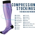 thumbnail image 4 of FREEAMG Purple Marble Texture Compression Socks for Women Men,Knee High Stockings for Athletic Sports,Running,Travel, 4 of 7