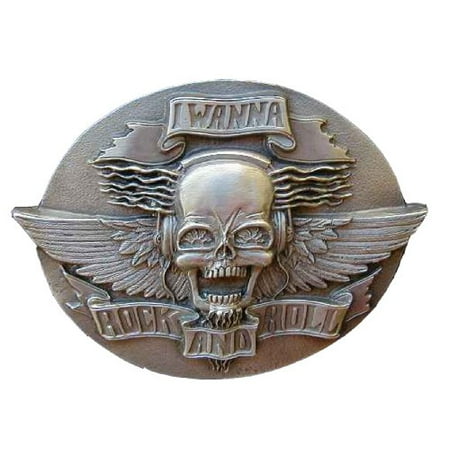 - I Wanna Rock And Roll Novelty Belt Buckle