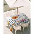 thumbnail image 3 of 54x80 Inch Outdoor Tablecloth with Umbrella Hole Zipper Rectangle Spring Floral Rectangular Tablecloths Outside Waterproof Pastoral Flowers Watercolor Patio Table Cloth Cover for Picnic Party, 3 of 8