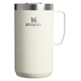 thumbnail image 1 of Stanley Everyday Camp - Taza de 24 onzas, tapa para beber, taza para caf&eacute;, t&eacute; y bebidas, taza de caf&eacute; aislada de acero inoxidable, sin BPA, color crema brillante, 1 of 6