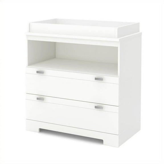 South Shore Reevo Changing Table with Storage, White