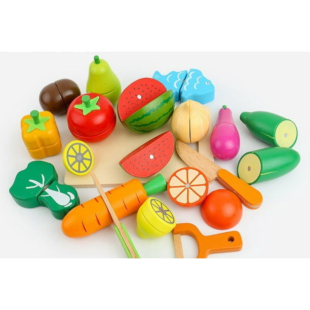 Cocinita Comida De Juguete Con Velcro Accesorios Cocina Juego De