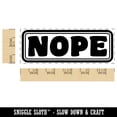 thumbnail image 2 of Nope Bold Border School Teacher Self-Inking Rubber Stamp Ink Stamper for Business Office - Fuchsia Ink - Large 2-2/4 Inch, 2 of 7