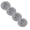 4 Heads, variant on 2 Pcs Stainless Steel Wool Brush Dish Scrubber Stainless Steel Sponges, Scrubbing Scouring Pad, Steel Wool Scrubber for Kitchens, Bathroom and More, 3.34", Silver