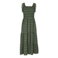 thumbnail image 3 of Birdeem Womens Sleeveless Extra Long Solid Shoulder Strap Dot Tank Top A-Line Hem Layered Dress, 3 of 5