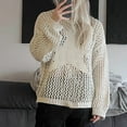 thumbnail image 4 of Vedolay Fall Sweaters Womens Casual Crewneck Lightweight Pullover Loose Fit Sweater,A M, 4 of 5