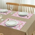 thumbnail image 3 of Pink Breast Cancer Summer Placemats Table Placemats Set Of 4-Linen Kitchen Washable Placemats Table Mats 11.8"x17.7" Non-Slip Heat Resistant, 3 of 6