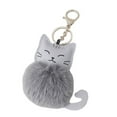 thumbnail image 1 of Qarigey Llavero de tacto , lindo y funcional para dueños de gatos, llavero de gato portátil y Adorable, los mejores regalos Accesorios de disfraces Gris, 1 of 6