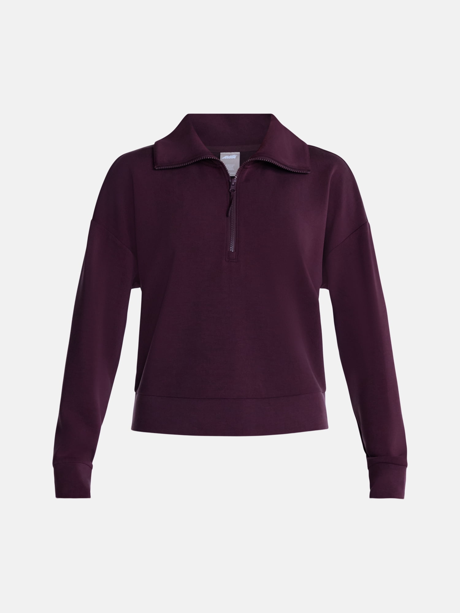 Avia Women's and Women's Plus Quarter-Zip ScubaKnit Pullover, Sizes XS-4X