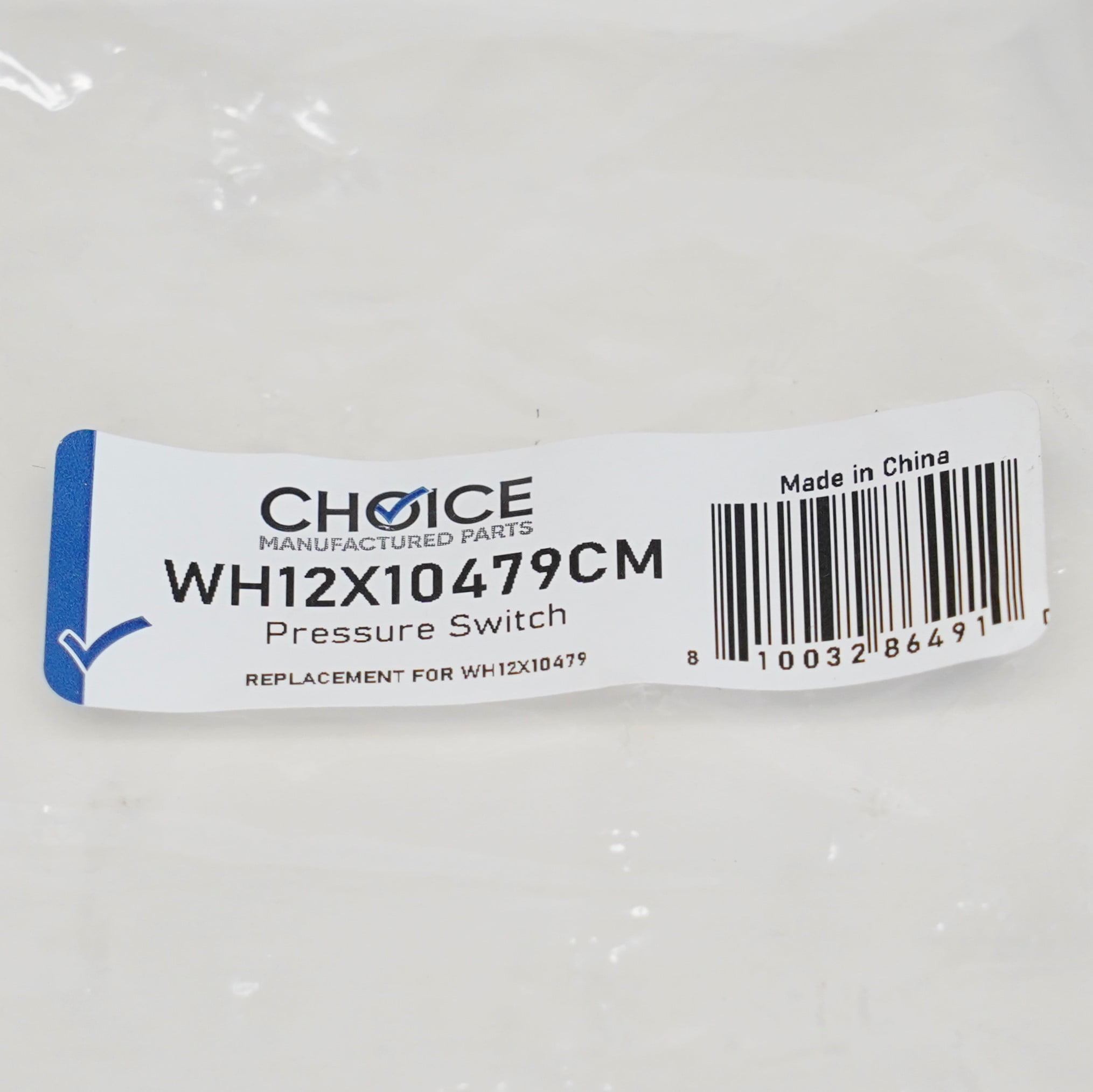 Choice Parts WH12X10479 for GE Washing Machine Pressure Water Level Switch