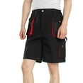 thumbnail image 2 of Kakii Men's Contrast Color Work Shorts, Durable Construction Carpenter Shorts with Multiple Button Pockets, EU Size Utility Shorts, 2 of 9