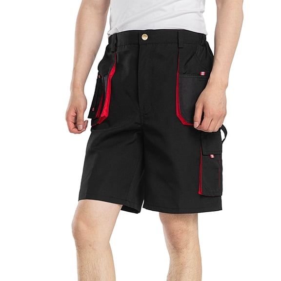 USNSM Men's Work Cargo Shorts Outdoor Multi-Pocket Workwear Hiking Camping Travel Golf Causal Short Pants Black XXXL