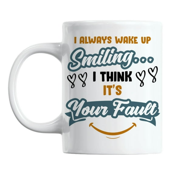 Sweet Valentine's Day Love Quotes White Ceramic Coffee & Tea Mug (11oz)