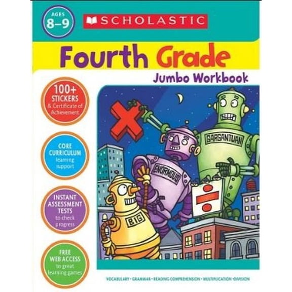 Pre-Owned Scholastic Fourth Grade Jumbo Workbook Paperback
