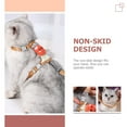 thumbnail image 3 of FONDOTIN 1Set Orange Cat Leash and Harness Set Flat Rope Escape Proof Design for Cats, 3 of 8