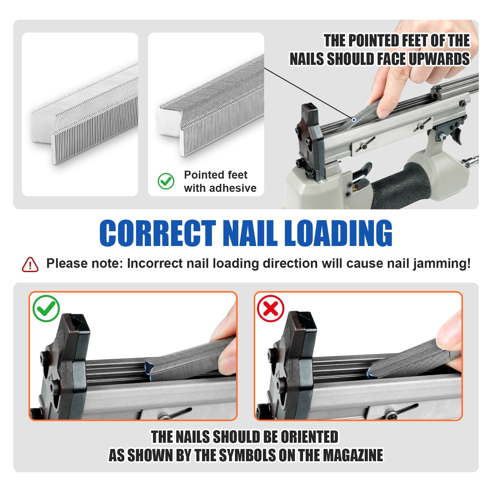 Woodpecker V1015 Pneumatic Picture Frame V Nailer Kit with 5/16'' V Nails × 4,000PCS