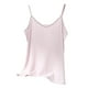 thumbnail image 2 of Camisola de manga corta para mujer, de color liso, con cuello en V, para exteriores, ropa interior básica, para decoración del hogar, pijama sin mangas de algodón., 2 of 6