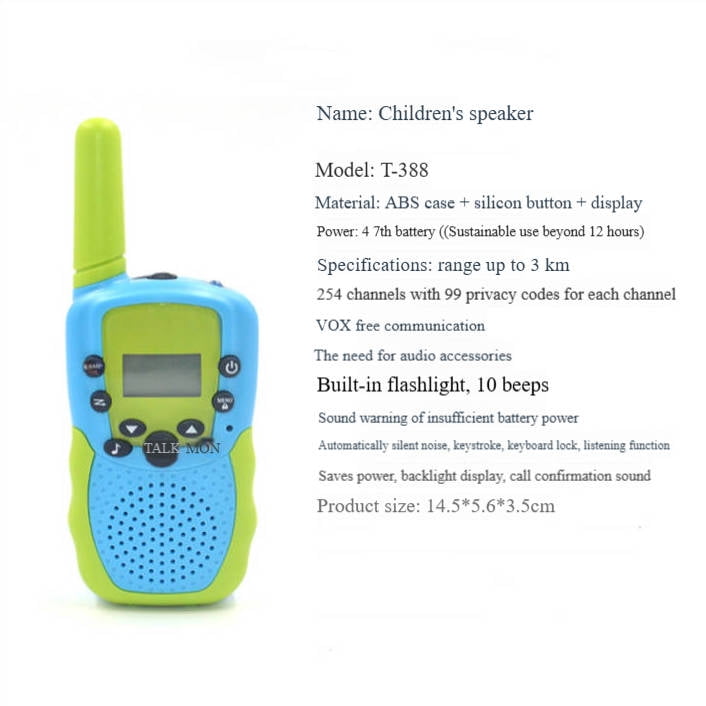 Eclytyku T-388 Kids' Walkie Talkie – 254 Channels, 3KM Range