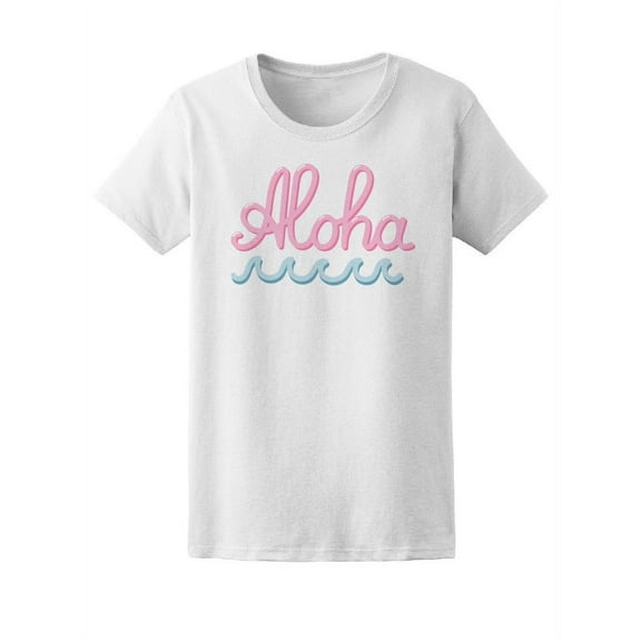 Aloha Tropical Hawaii Waves T-Shirt Women -Image by Shutterstock, Female Medium