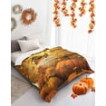thumbnail image 4 of Cute Pumpkin Flannel Blanket for Bed,Travel and Camping, Fox Super Soft Cozy Blanket for All Seasons 60"x80", 4 of 6