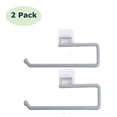 thumbnail image 1 of Paquete de 2 soportes para toallas de papel de cocina, sin perforaciones, estante para trapo montado en la pared para cocina, blanco, 1 of 3